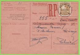 Carte - Récépissé  Gosselies - Ontvangkaart 1951 - Poortman - 1936-51 Poortman