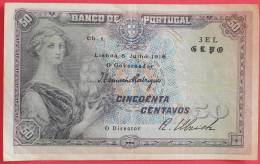 PORTUGAL  50  CENTAVOS  1918    -    (N1026) - Portogallo