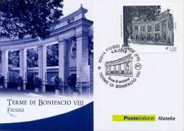 Italia 2012 FDC Maximum Card Terme Del Papa Bonifacio VIII A Fiuggi Thermal Baths - Bäderwesen