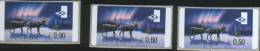 Finlandia Finland 2002 ATM  Renne (0,50-0,60-0,90) Reindeer Rentier 3 Stamps  ** MNH - Viñetas De Franqueo [ATM]