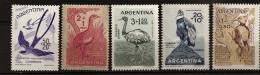 Argentine Argentina 1960 N° 613 / 5 + PA 65 / 6 ** Oiseaux, Tinamou, Nandou, Autruche, Condor, Pic-vert, Gobe-mouche - Nuevos