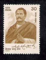 INDIA  1980 Keshuv Chunder Sen, ( Keshab Chandra Sen ) Scott 862., MNH. - Ungebraucht