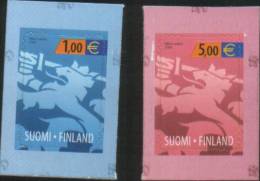 Finlandia Finland 2002 Stamps With Euro Value (1-5 Euro) 2v Self Adhesives  ** MNH - Unused Stamps