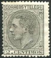 Edifil 200(*) Alfonso XII Emisión De 1879 2 Cts Negro Nuevo. Catálogo 11,5 Eur - Nuevos