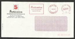 Portugal EMA Cachet Rouge Electricité Industriel 1994 Industrial  Electricity Franking Meter - Electricity