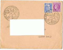 1947 - ENVELOPPE- LETTRE - ST FARGEAU - Exposition Histoire Et Philatélie + Yvert & Tellier N° 718 A -679 - Pour Elbeuf - Temporary Postmarks