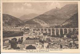 Cpa, L'Escarène (Alpes-Mme), Le Viaduc Et La Gare Nice-Coni - L'Escarène