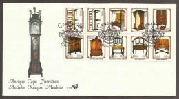 South Africa FDC -1992 - Antique Cape Furniture - Setenant Block Of 10 - Storia Postale