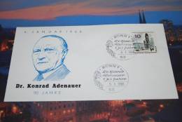 Berlin  1965   Mi.254  /  Stempel  Konrad Adenauer 90 Jahre    5.1.1966  ( 3 ) - Macchine Per Obliterare (EMA)