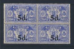 NOUVELLES HEBRIDES 1920 YVERT N°79 BLOC DE 4    NEUF MNH** - Autres & Non Classés