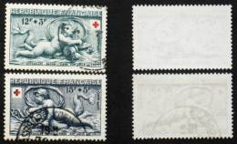 N° 937-938 CROIX ROUGE 1952 Oblit Cote 12€ - Used Stamps