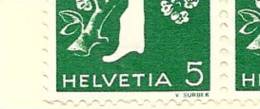 1939 Landi 5 Rp. Mit Abart  Bone über VE Von HELVETIA - Varietà