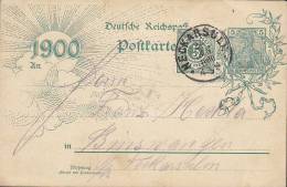 Deutsche Reichspost Uprated Postal Stationery Ganzsache Germania '1900' Württemberg Briefmarke NECKARSULN 24.1.1900 - Cartoline