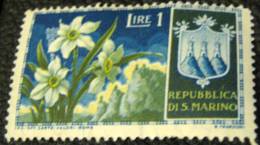 San Marino 1953 Flowers Narcissus 1l - Mint - Nuevos