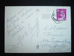 CP POUR LA FRANCE TP 20 P OBL. HEXAGONALE 16 OCT 81 AVION CORDOBA - Covers & Documents