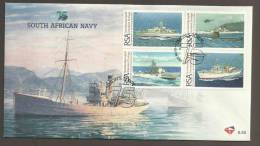 South Africa FDC 6.55 1997 South African Navy 75th Anniversary Ships - Storia Postale