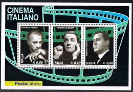 Italia 2010 Foglietto Cinema Italiano 3 X €.0,60 Nuovo**integro - Blocks & Sheetlets