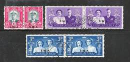 SWA 1947 Cancelled Stamp(s) Royal Visit 252-257 #578 - Namibia (1990- ...)