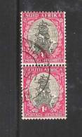 SOUTH AFRICA UNION 1930 Used Pair Definitives 1d "Roto Print" SACC-43  #12175 - Gebraucht