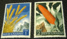 San Marino 1958 Fruits And Vegetables Part Set - Mint - Nuevos