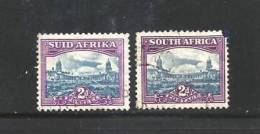 SOUTH AFRICA UNION 1950 Used Loose Stamps Definitives Union Building 2d Nrs. 220-221 - Usati