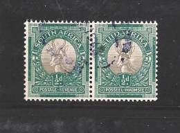 SOUTH AFRICA UNION  1933 Used Pair Stamp(s)  "hyphenated"1/2d Nr.55  #12244 - Oblitérés