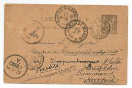 Etat - Lettre - CHARENTE INFre - LA ROCHELLE - Càd S/EP Type Sage à 10 Cmes Noir S/carton Brouillé - 1891 - Voir - Altri & Non Classificati