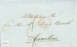 BRIEFOMSLAG * Uit 1857 Van AMSTERDAM Naar HAARLEM (6462) - Lettres & Documents