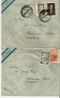 =Argentina  1951 2*brief Nach Austria - Cartas & Documentos