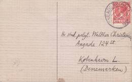 ## Netherlands HEAVERDORP 1932 Card Kaart  To KØBENHAVN L. Denmark (2 Scans) - Cartas & Documentos