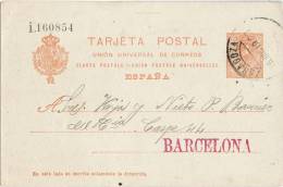 Entero Postal ZARAGOZA 1919. Alfonso XIII Medallon 10 Cts, Num 47A º - 1850-1931