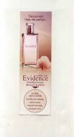 - MARQUE PAGE PARFUME . EAU DE PARFUM EVIDENCE . - Pubblicitari (riviste)