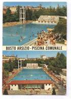 BUSTO ARSIZIO - VARESE - 1974 PISCINA COMUNALE CON 2 VEDUTE ANIMATISSIME! - Busto Arsizio