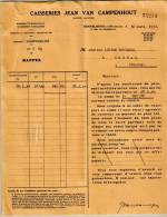 Entête  30/03/1934  -  KOELBERG  Les  BRUXELLES  -  CAISSERIE  Jean  CAMPENHOUT  -  Rappel  De  Facture - 1900 – 1949