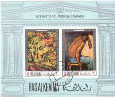 RAS AL KHAIMA ARTE  RENOIR CEZANNE - BF OBLITERATO - Ra's Al-Chaima
