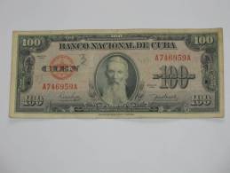 100 Pesos 1950 - CUBA - Banco Nacional De Cuba - Cuba