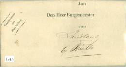 VOORLOPER * KOMPLEET GESCHREVEN BRIEF * Uit 1844 Van De GOUVERNEUR Z-H Aan BURGEMEESTER Te  ZUIDLAND Bij BRIELLE (6472) - ...-1852 Prephilately