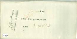 VOORLOPER * KOMPLEET GESCHREVEN BRIEF * Uit 1839 Van De GOUVERNEUR Z-H Aan BURGEMEESTER Te  ZUIDLAND  (6473) - ...-1852 Prephilately