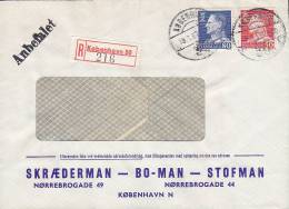 ## Denmark SKRÆDERMAN - BO-MAN - STOFMAN Registered Einschreiben Label KØBENHAVN 1967 Cover Brief ANBEFALET Line Cds. - Lettres & Documents