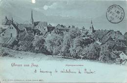 1900 Gruss Aus Zug Alpenpanorama - Zoug