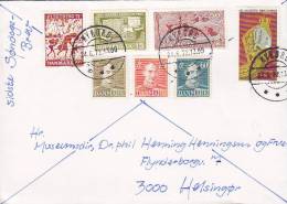 ## Denmark 'Last SUNDAY Cover' Mult Franked NYBORG 1972 Cover Brief To HELSINGØR ELSINORE (Cz. Slania) - Covers & Documents
