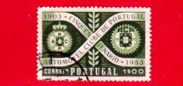 PORTOGALLO - Usato - 1953 - 50 Dell´automobile Club Portoghese - 1 $ 00 - Used Stamps