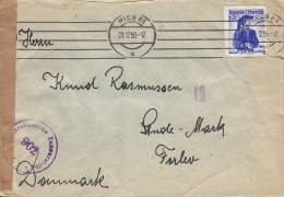 ## Austria TMS WIEN 1950 Cover Brief To Denmark Österreichische Zensurstelle 902 Zensur Censor (2 Scans) - Lettres & Documents