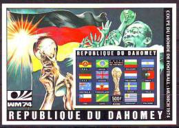 DAHOMEY - FIFA GERMANY - FLAGS - IMPERF  - **MNH - 1974 - 1974 – Allemagne Fédérale