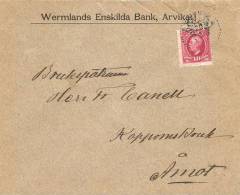 Suede Lettre Cover 1903 Banque Bank - 1885-1911 Oscar II