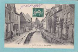 76    -  SAINT-SAËNS  -  Rue  De  L' Eau  -  1911  -  TRES BELLE CARTE  ANIMEE  - - Saint Saens