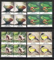 INDIA 2012 FAUNA. Biodiversity Series. 4 Values Complete Blocks Of 4. MNH(**) - Unused Stamps