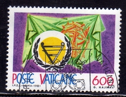 CITTÀ DEL VATICANO VATICAN VATIKAN 1981 ANNO PERSONE HANDICAPPATE HANDICAPPED YEAR LIRE 600 USATO USED OBLITERE' - Used Stamps