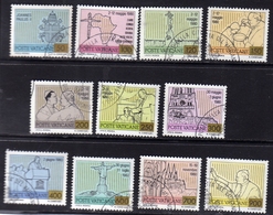 CITTÀ DEL VATICANO VATICAN VATIKAN 1981 VIAGGI DEL PAPA 1980 NEL MONDO POPE TRAVELS SERIE COMPLETA USATA USED OBLITERE' - Used Stamps