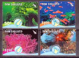 New Zealand Reefs Set Of 4 Mint NH VF ( - Unused Stamps